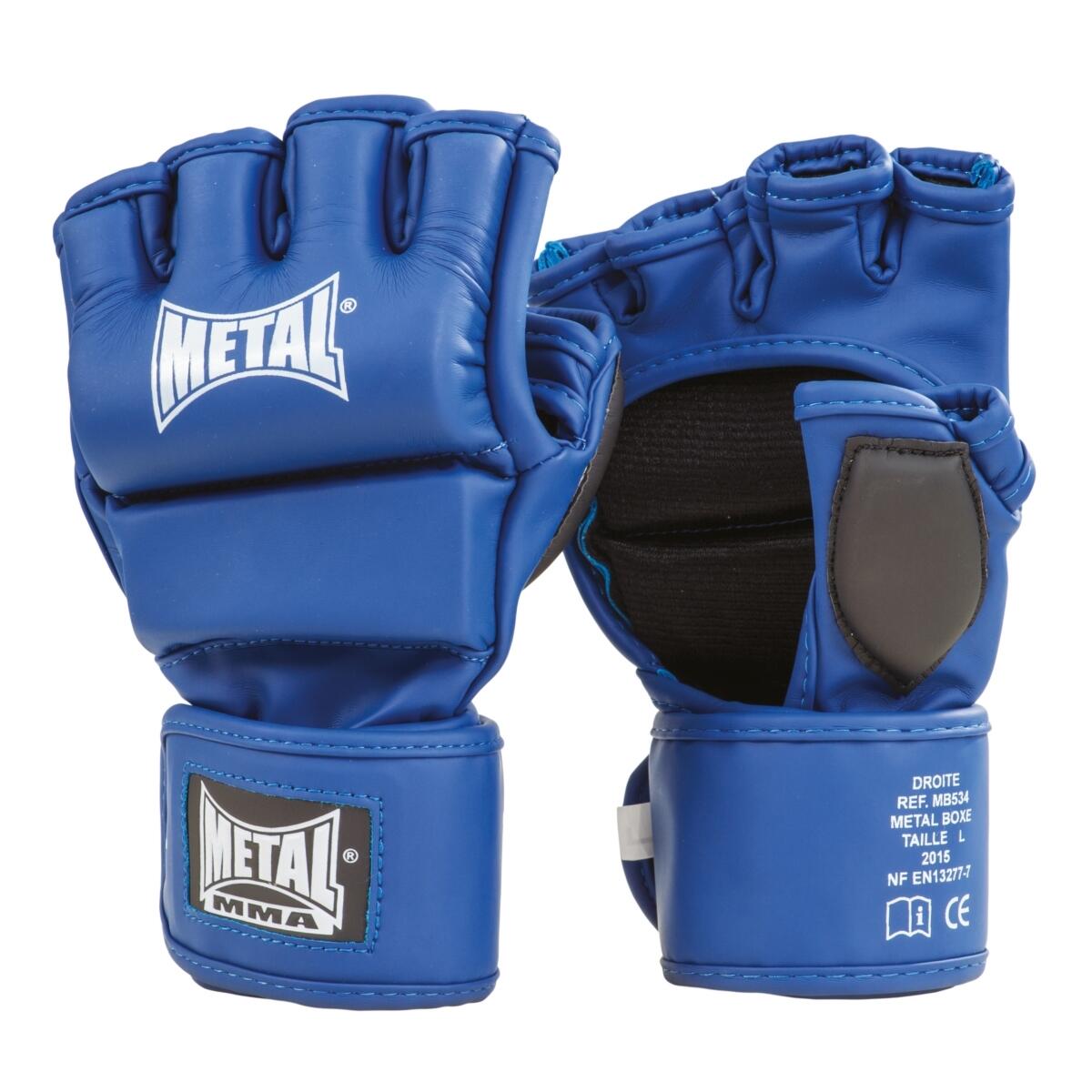 Metal Boxe - Gant Mma Bleu S - Gants De Boxe - Bleu - S - Decathlon