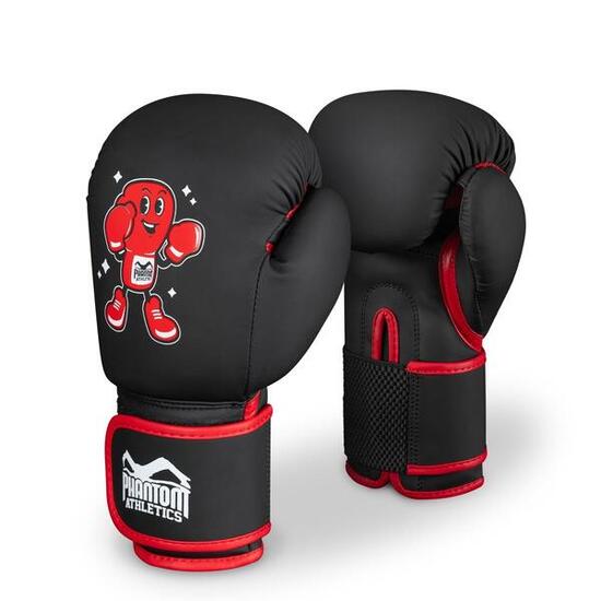 Boxhandschuhe Kinder Phantom Punchy – Schwarz/Rot – 4 oz