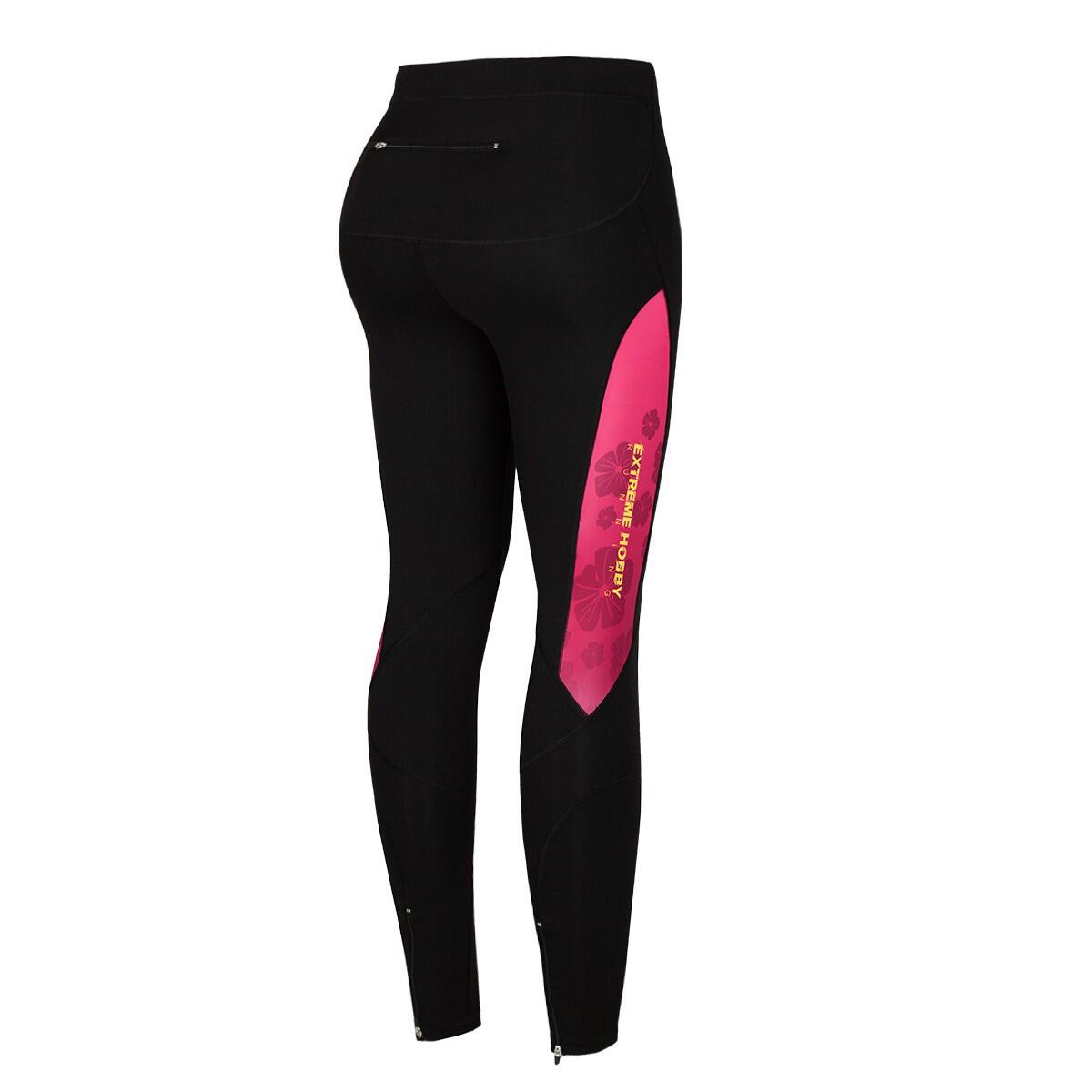 Leggings da running da donna EXTREME HOBBY FLOWERS 2/6
