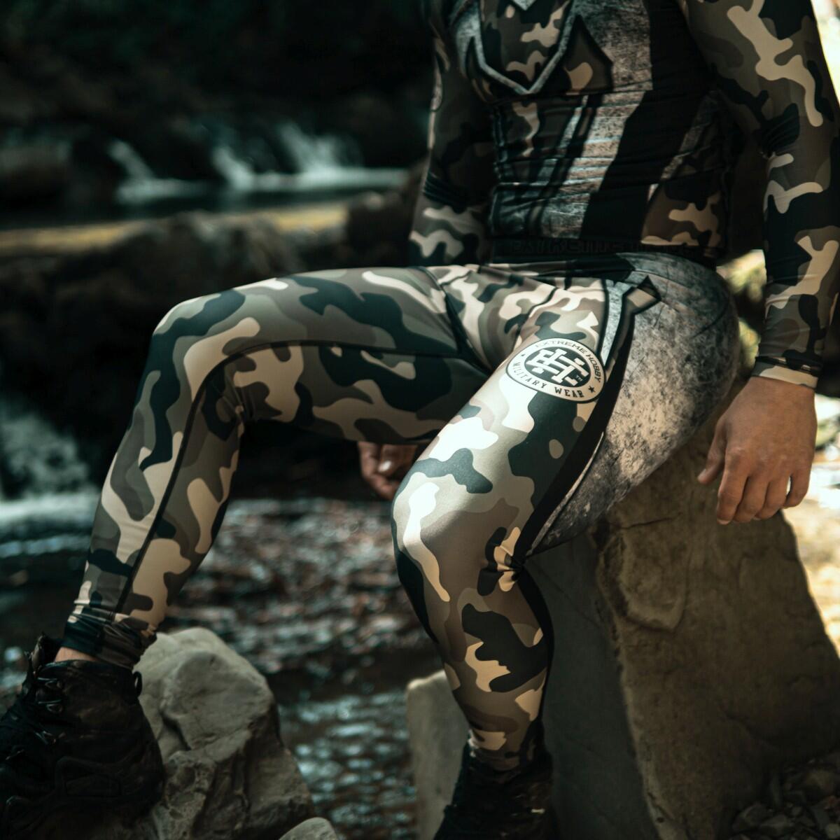 Leggings de sport pour hommes EXTREME HOBBY MILITARY 3/6