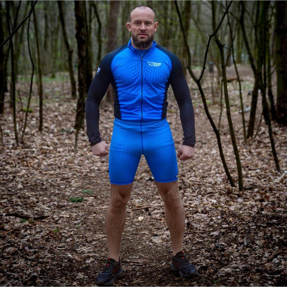 Legginsy krótkie do biegania męskie EXTREME HOBBY 1/3 CALEIDOSCOPE