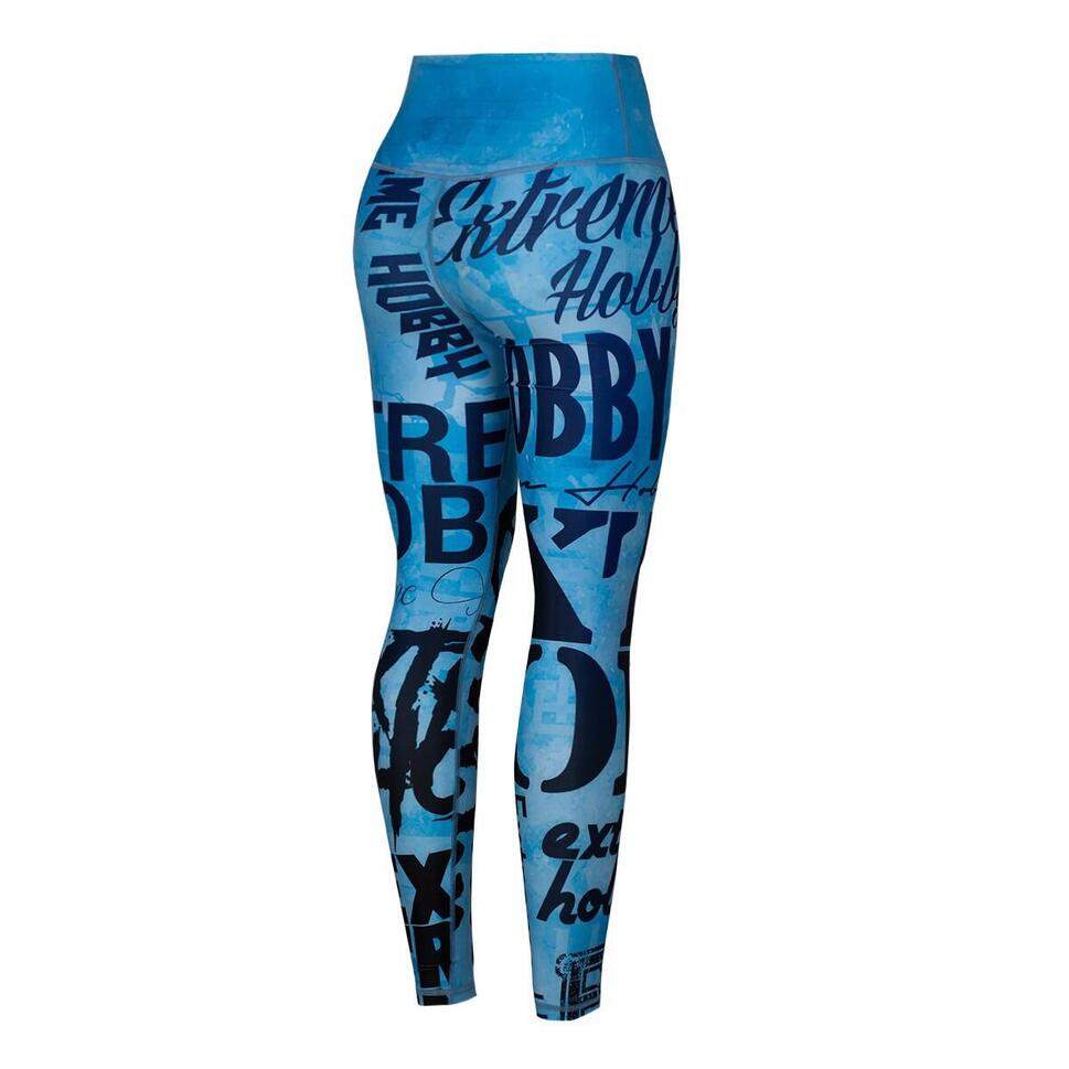 Legginsy sportowe damskie z wysokim stanem EXTREME HOBBY LETTERS