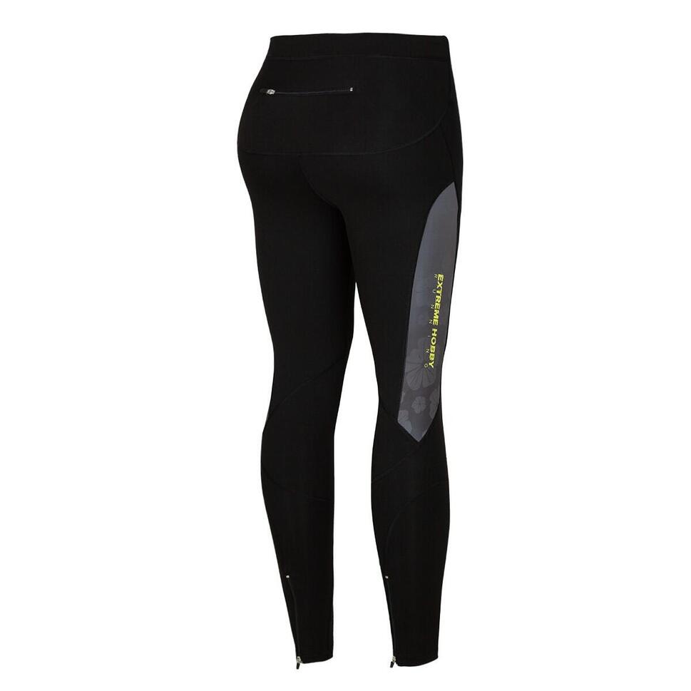 Legginsy do biegania damskie EXTREME HOBBY FLOWERS