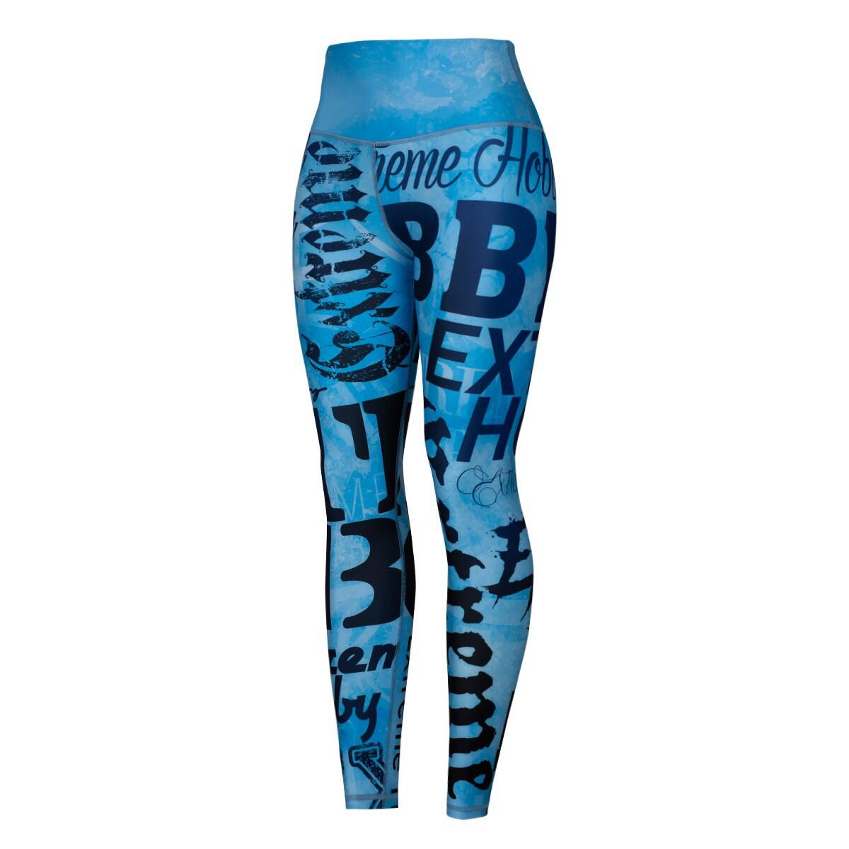 Extreme Hobby - Leggings De Sport Taille Haute Pour Femmes Extreme Hobby Letters - Collant - Bleu - 40 M - Decathlon