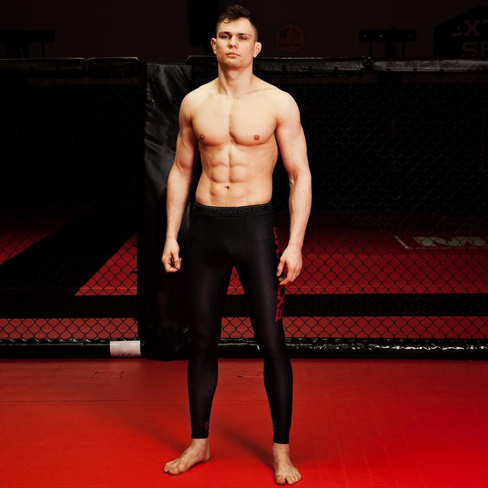 Legginsy sportowe męskie EXTREME HOBBY BLACK ARMOUR
