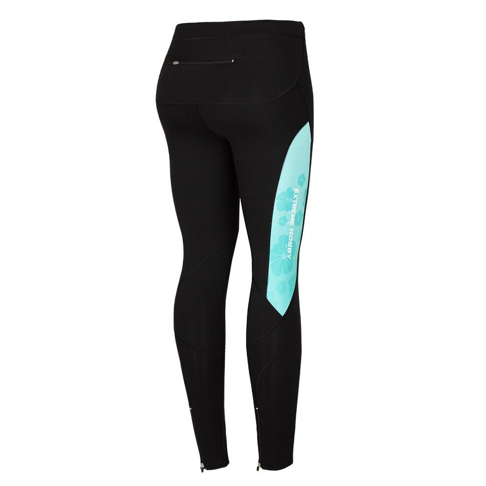 Legginsy do biegania damskie EXTREME HOBBY FLOWERS