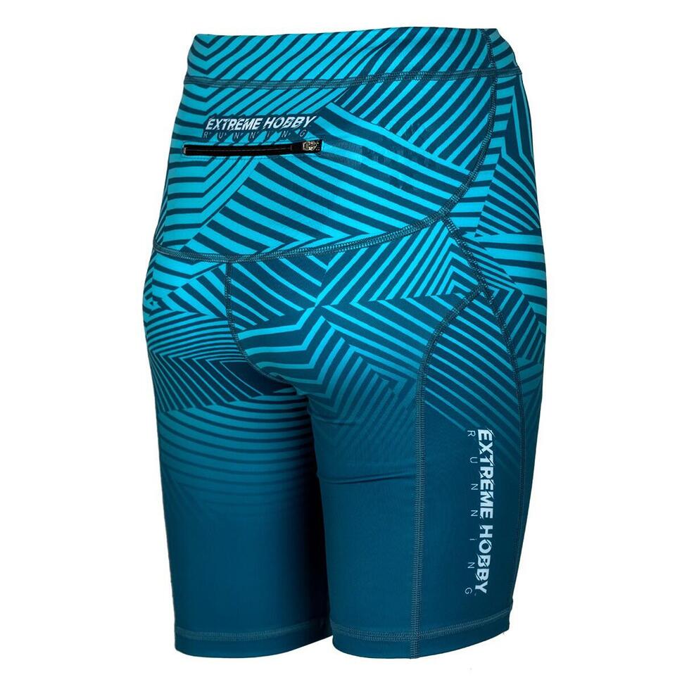 Legginsy krótkie do biegania damskie EXTREME HOBBY 1/3 CALEIDOSCOPE