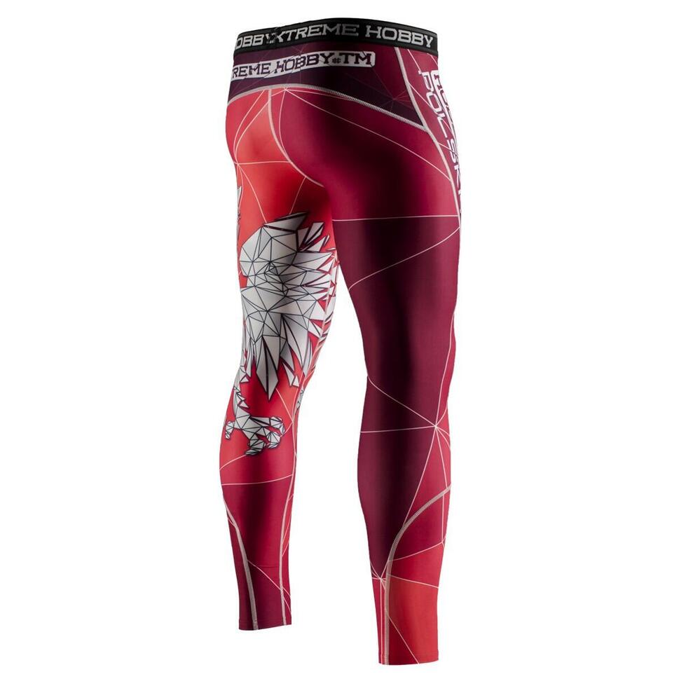 Legginsy sportowe męskie EXTREME HOBBY POLSKA red