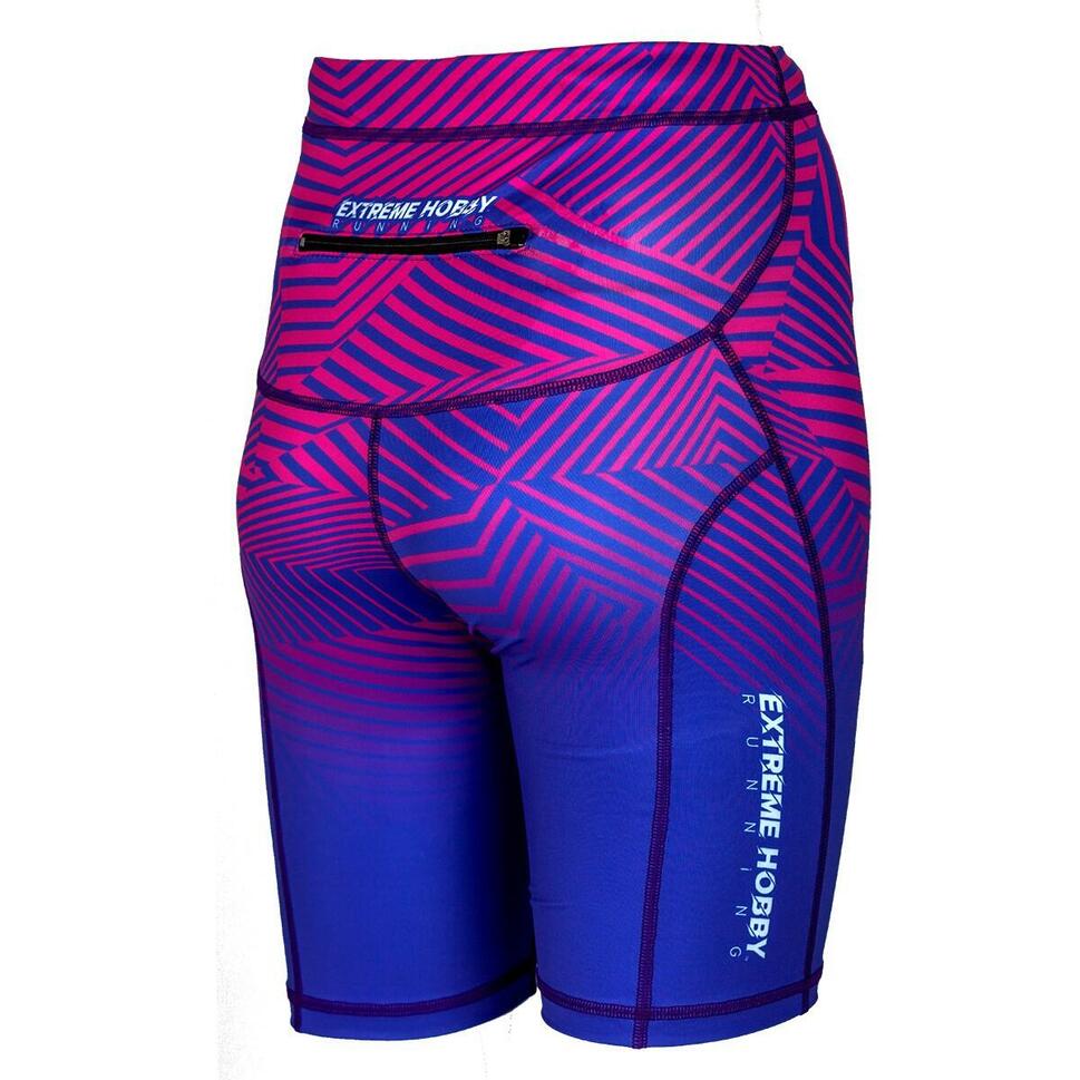 Legginsy krótkie do biegania damskie EXTREME HOBBY 1/3 CALEIDOSCOPE