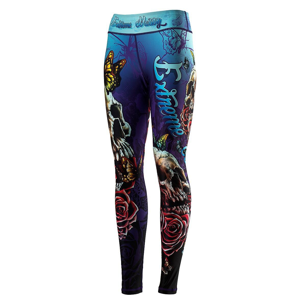 Extreme Hobby - Leggings De Sport Pour Femmes Extreme Hobby Skull 2 - Collant - Bleu - 36 Xs - Decathlon