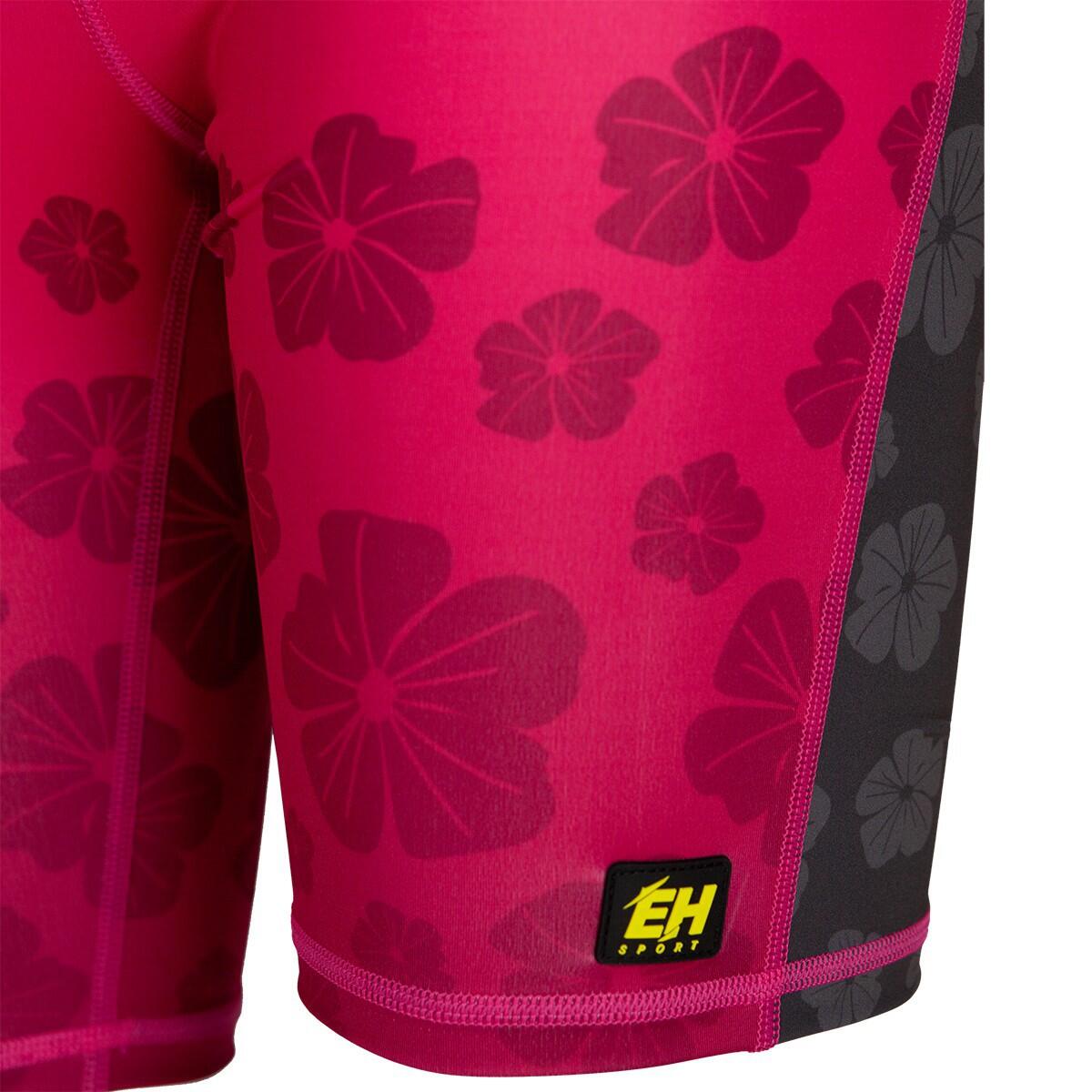 Legging court de running pour femme EXTREME HOBBY 1/3 FLOWERS 3/7