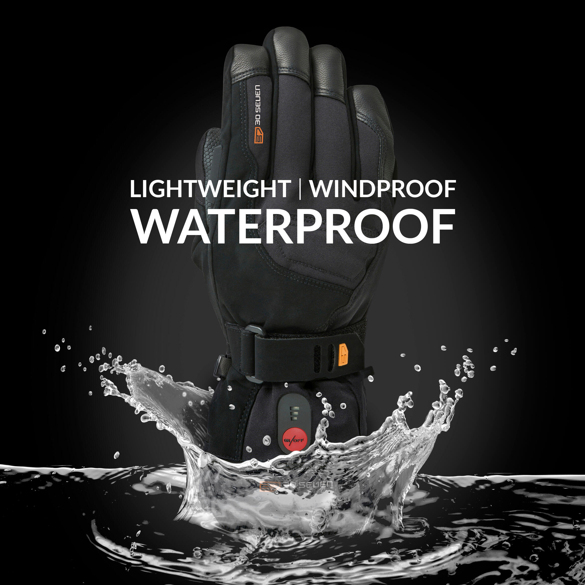 Gants Chauffants avec Isolation Primaloft pour sports d'hiver- Noir 2/7