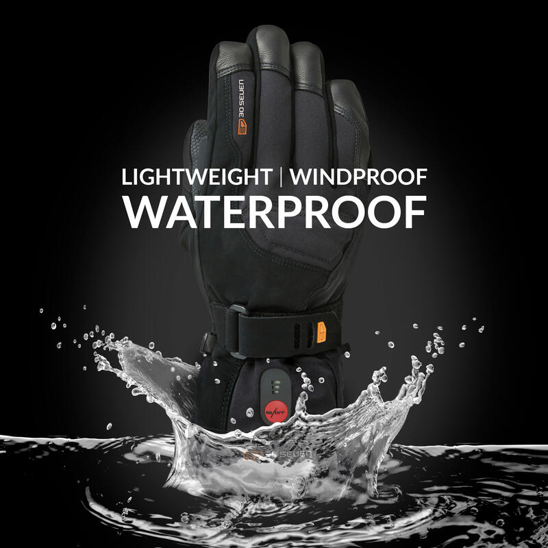 Gants Chauffants Unisexes - Gants extra-chauds avec Isolation Primaloft - Noir