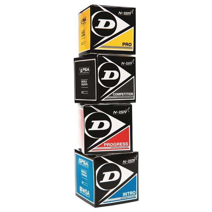 DUNLOP Dunlop Mixed Multi  Pack Squash Balls (Intro, Progress, Comp, Pro)