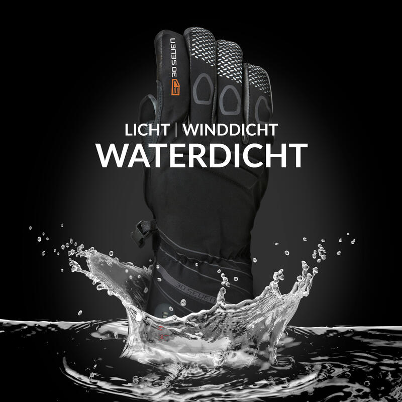 Verwarmde handschoenen wind- en waterdicht - Zwart