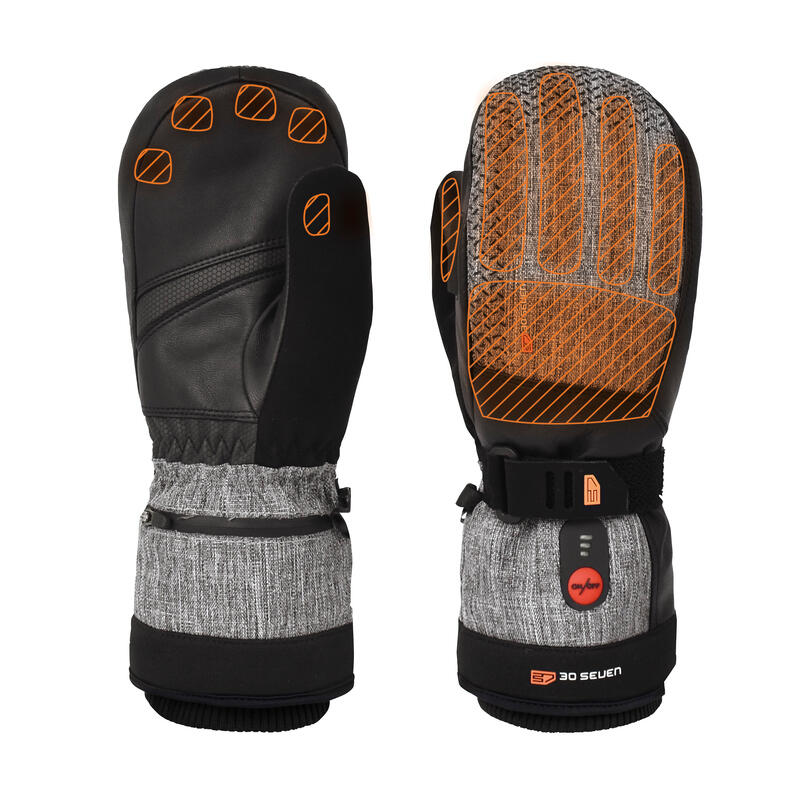 Mitaines Chauffantes Unisexes - Extra-Chaudes avec Isolation Primaloft - Gris