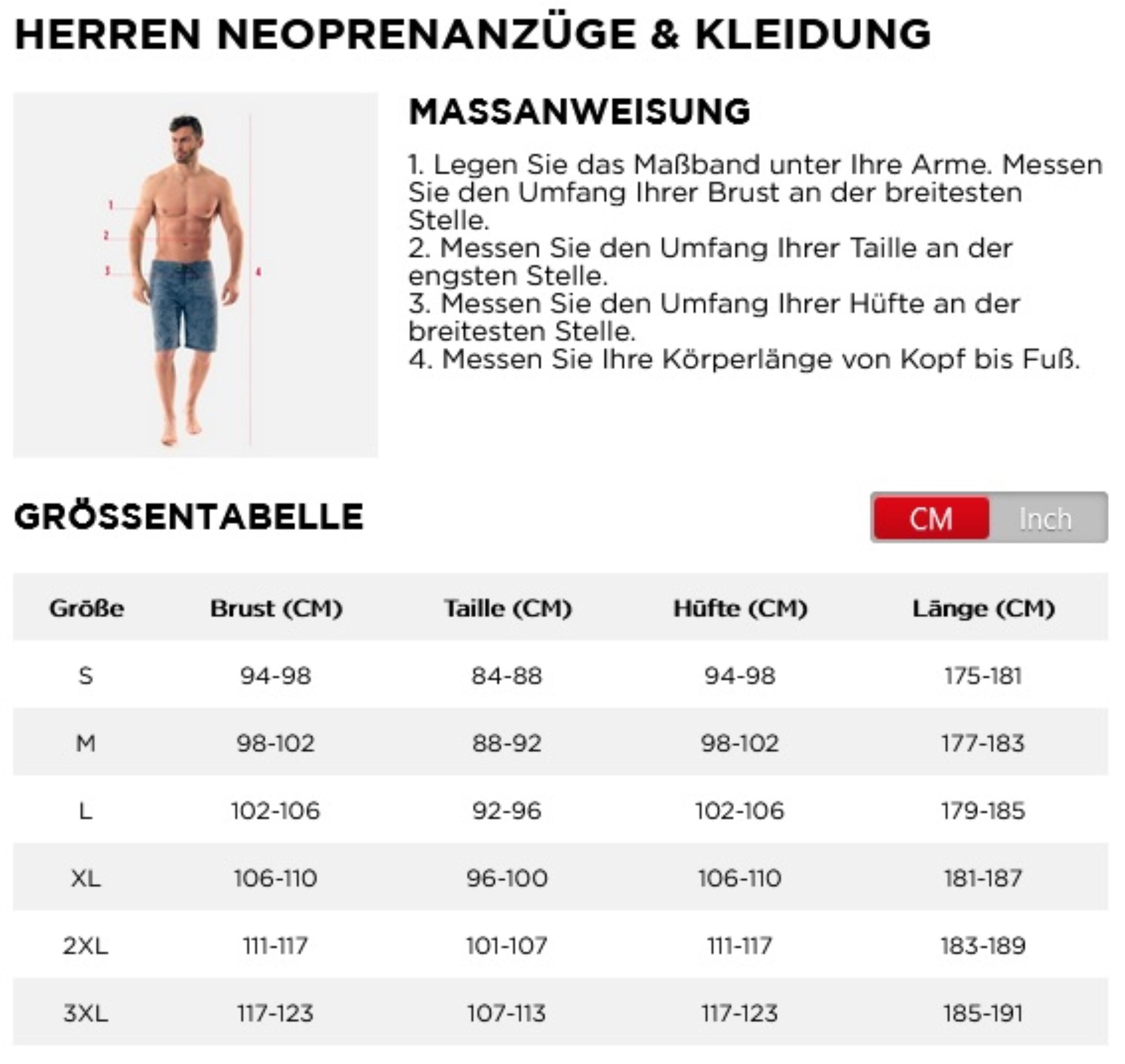 JOBE Perth heren zwemwetsuit 3/2 mm 7/7
