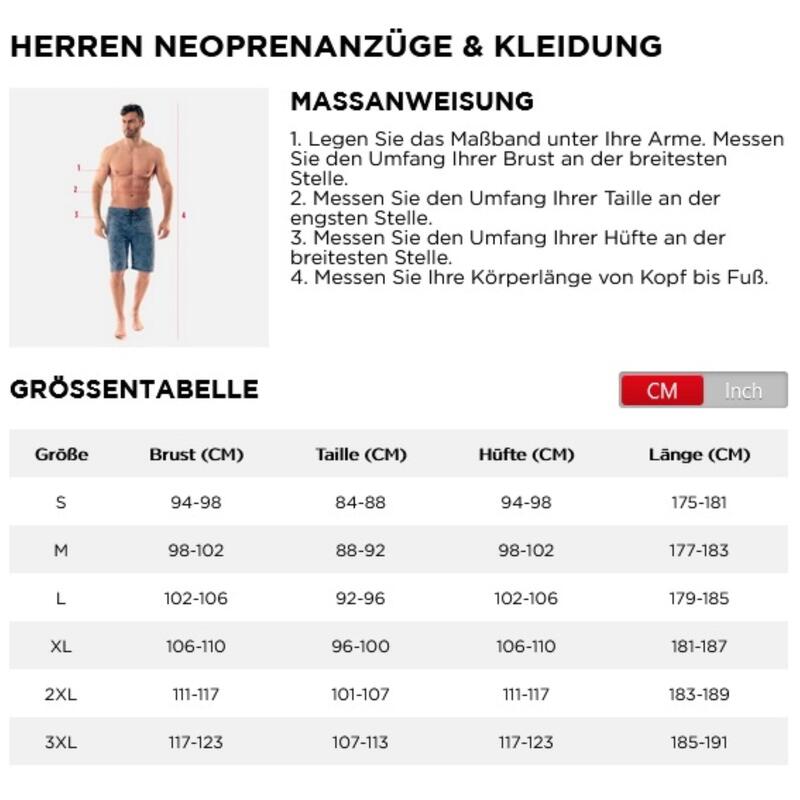 Costum de înot pentru bărbați JOBE Perth Fullsuit 3/2 mm gri