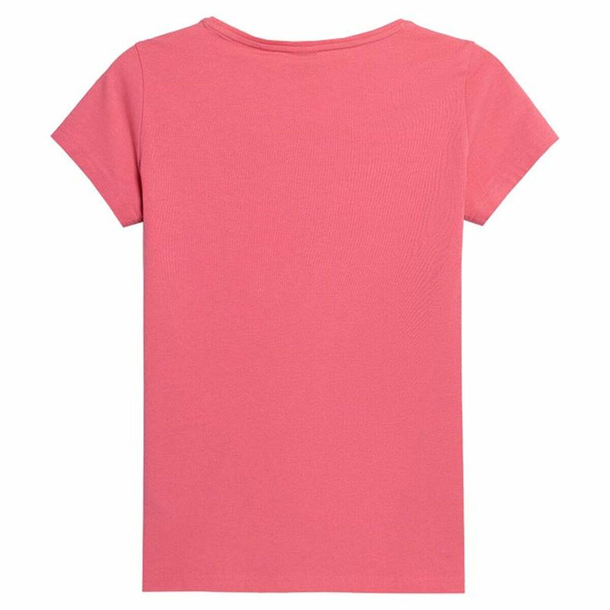 Damen Kurzarm-T-Shirt 4F Regular Plain Koralle 2/5