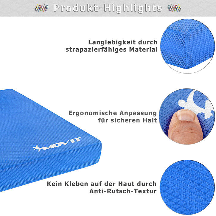 Movit Balance Pad - Balanskussen - Yoga - Pilates - Meditatie - Blauw 6/7