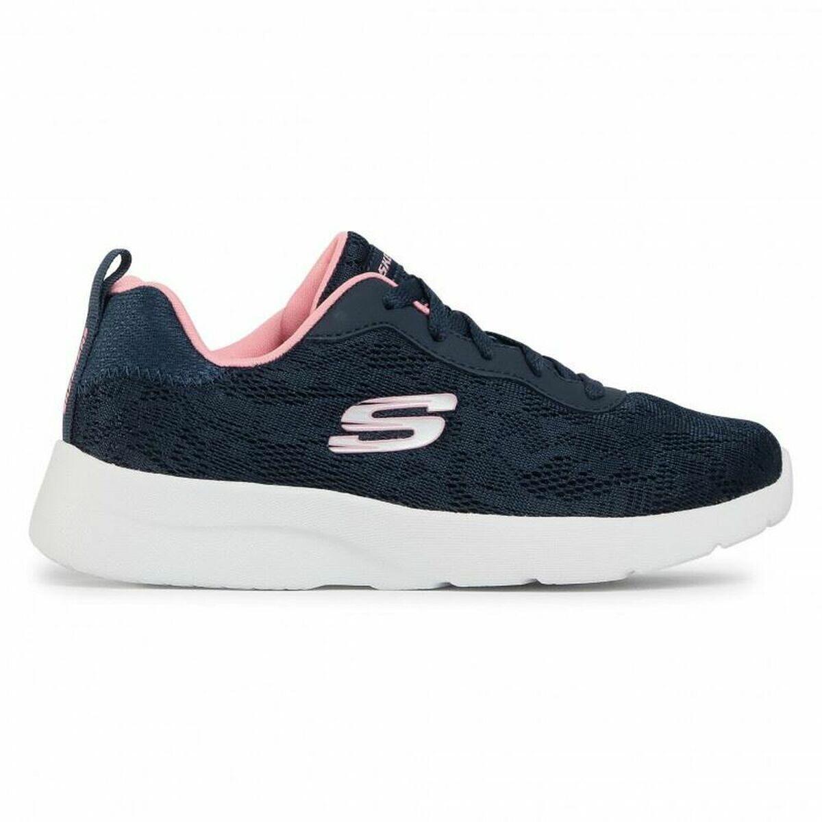 SKECHERS Sportschoenen voor Dames Skechers Floral Mesh Lace Up W Marineblauw