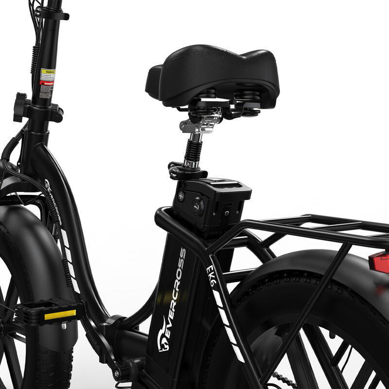 Vélo électrique pliable  Adulte Fat tire 20*4.0 Batterie13Ah- EK6 Noir