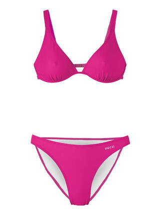 Bikini à armatures B‑cup rose uni