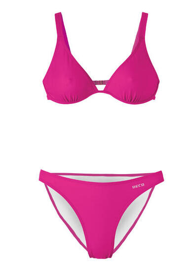 Bikini à armatures B‑cup rose uni