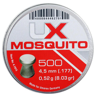 Śrut do wiatrówek Mosquito płaski 0,52 grama kal. 4,5 mm 500 sztuk