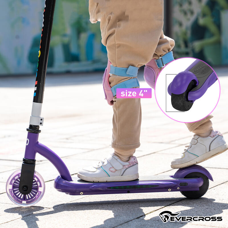 Patinete Eléctrico para Niños EVERCROSS - E5 Violeta