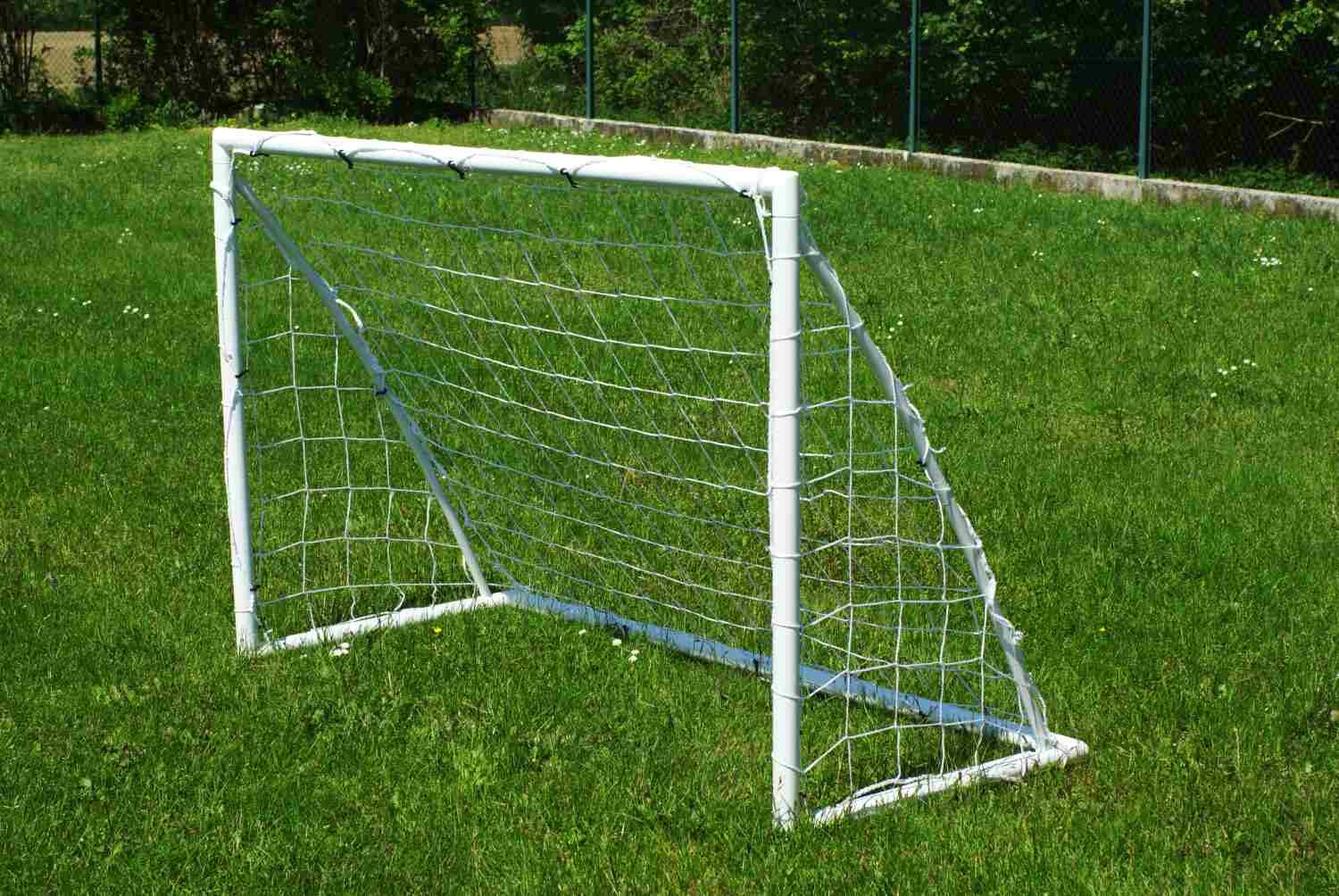 Coppia di porte da calcio - 1,8 x 1,2 m - PVC - Bianco 7/7