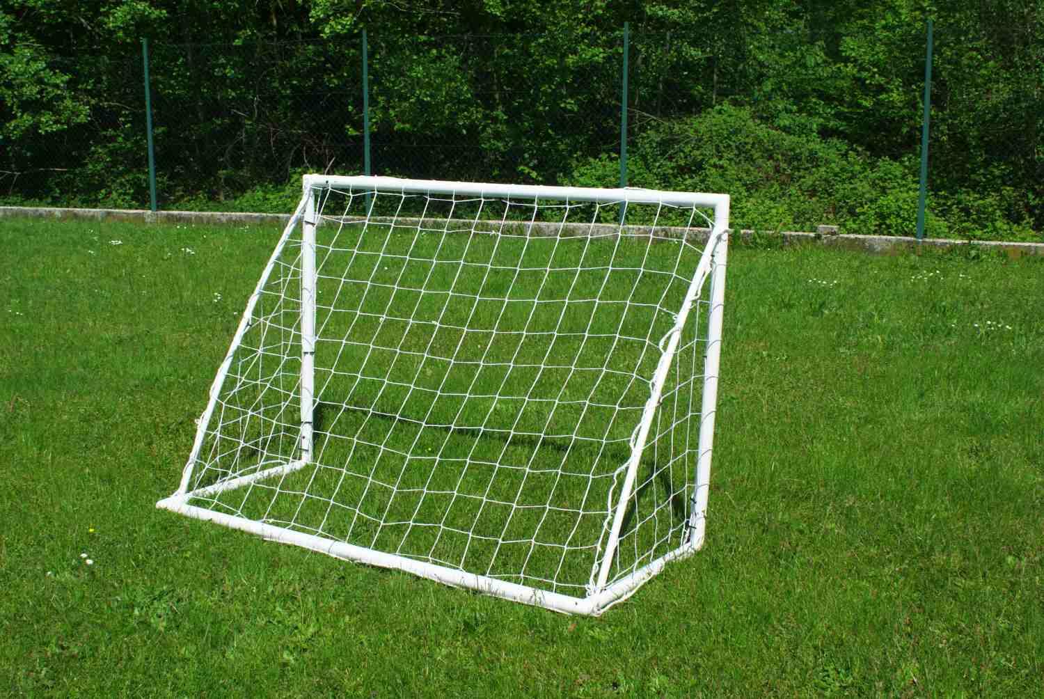 Coppia di porte da calcio - 1,8 x 1,2 m - PVC - Bianco 6/7
