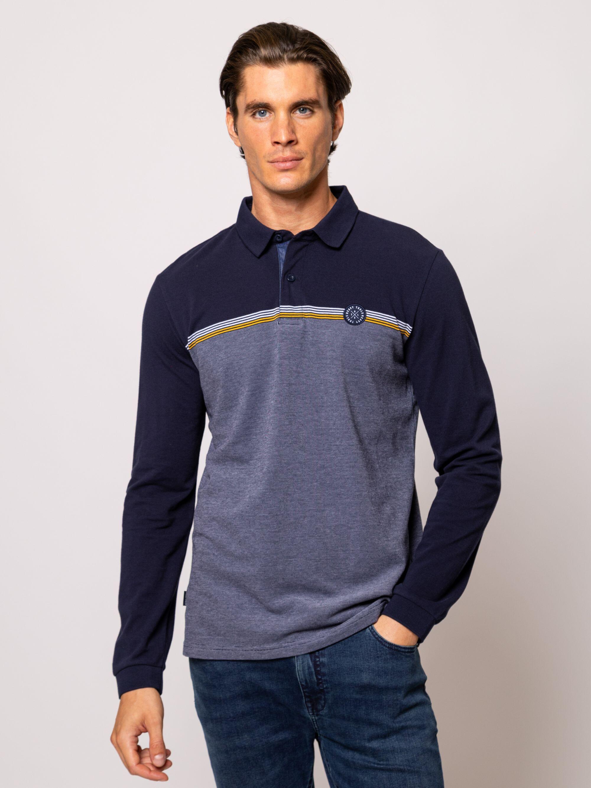 Tricou cu mânecă lungă și guler pentru bărbați CAMAR