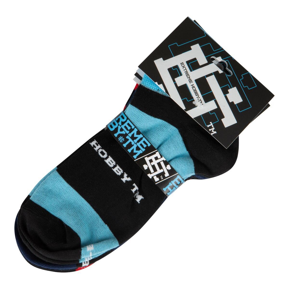 Calze sportive corte da uomo EXTREME HOBBY STRIPES – confezione da 3 5/5