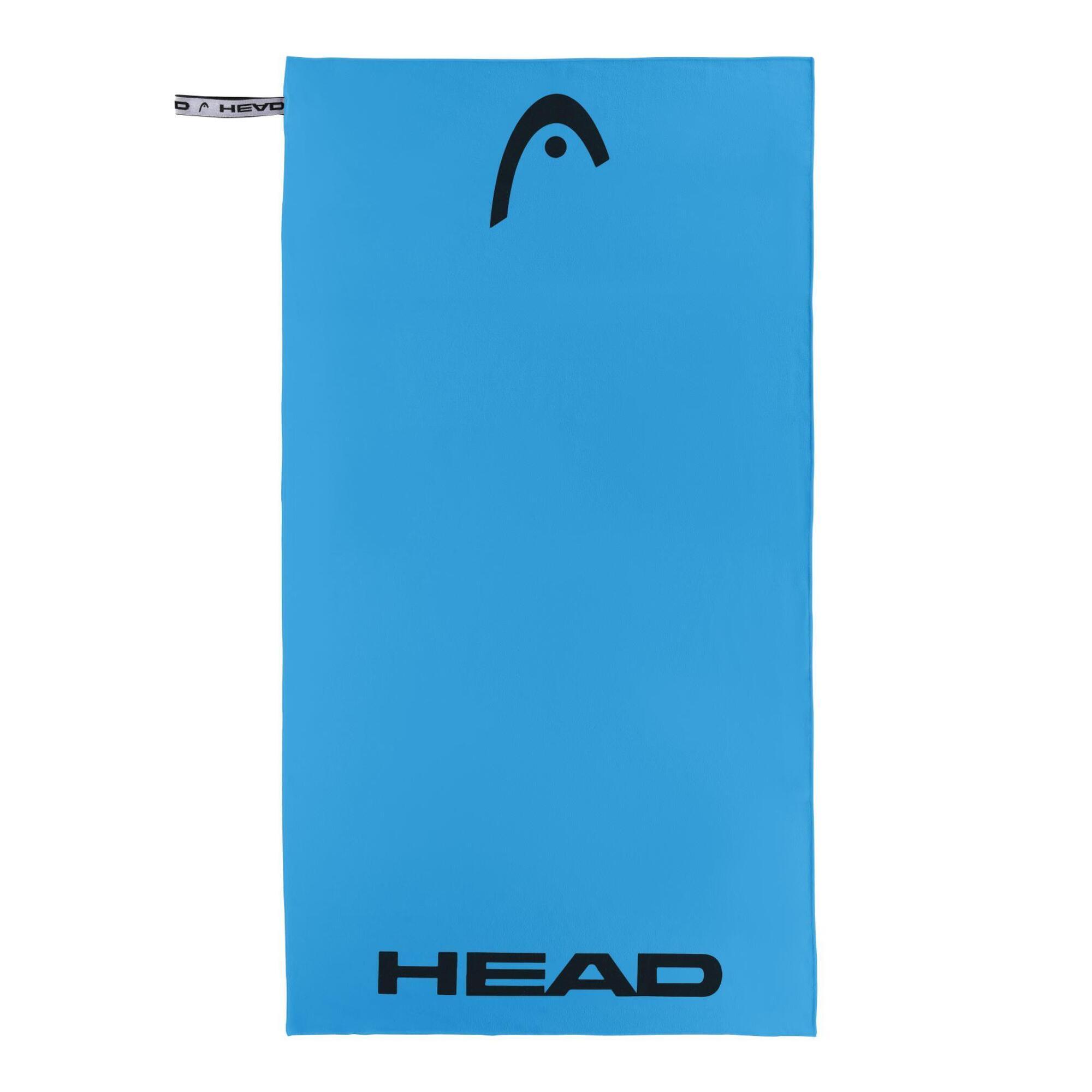 Head - Head Sports Et Loisirs Serviette De Plage En Microfibre - 90 X 180 Cm - Serviette De Bain - Bleu - 180 Cm - Decathlon