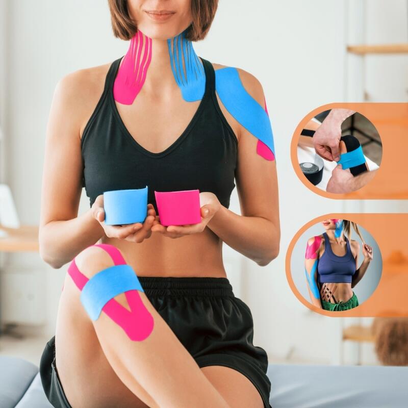 Bande kinésiologie  Kinesio Tape Bande Taping Rouleau de 5cmx5mRose