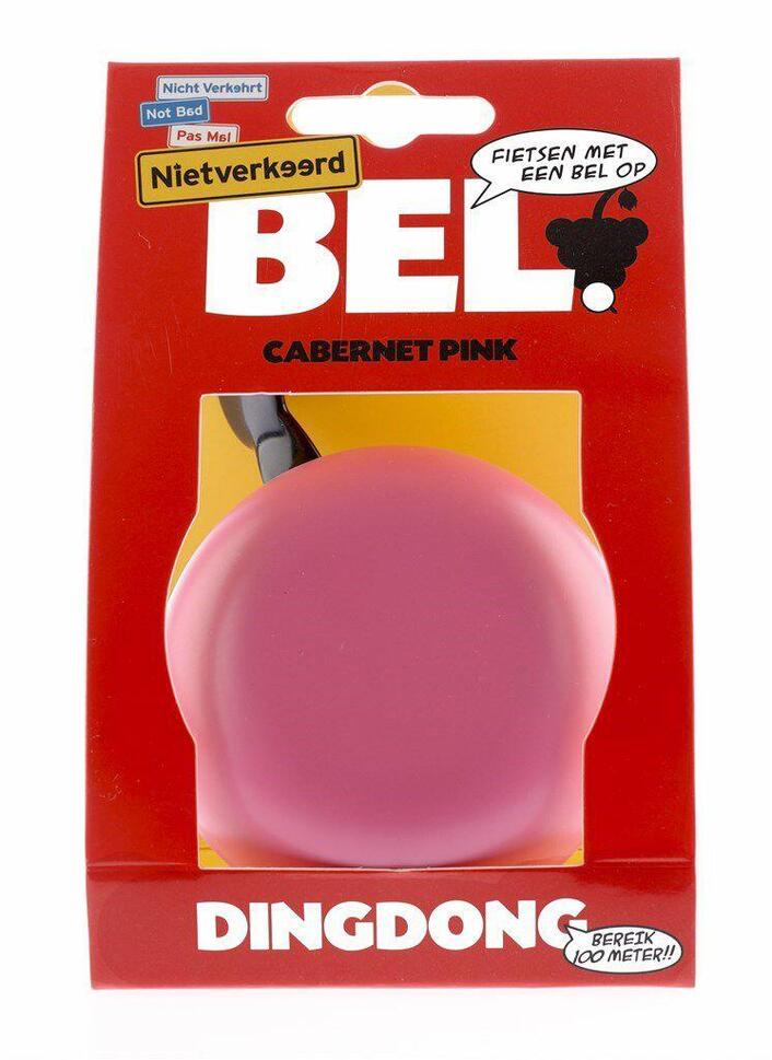 Dzwonek Rowerowy Ding Dong Cabernet Pink 80 Mm - Róż Matowy
