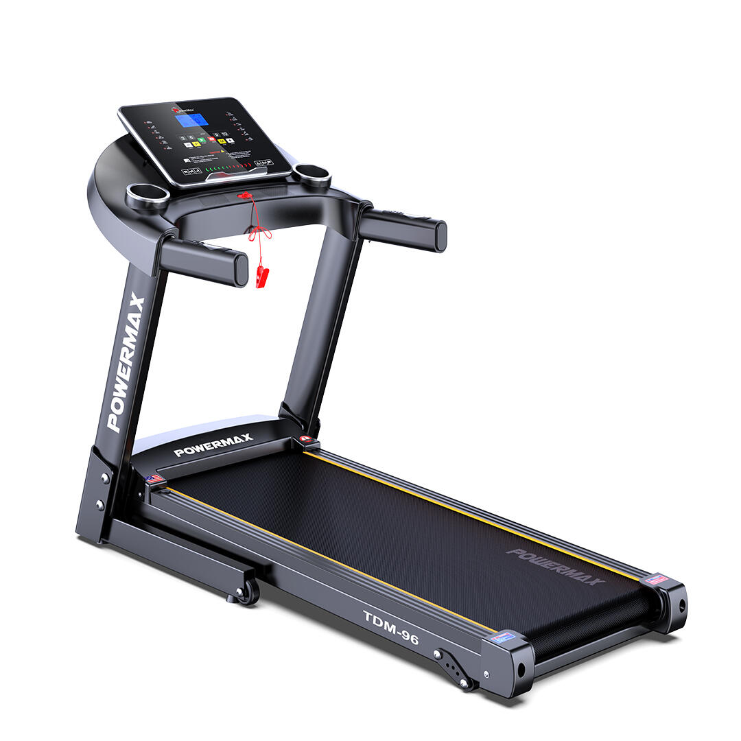 PowerMax Fitness TDM-96 (4HP Peak) Motorised Treadmill for Home Use [ Max User Wt. 110kg _PIPE_ LCD Display _PIPE_ Bluetooth for