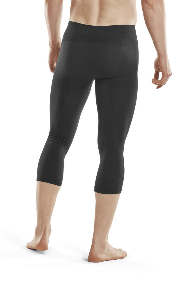 Legginsy sportowe zimowe 3/4 z wełną Merino CEP męskie