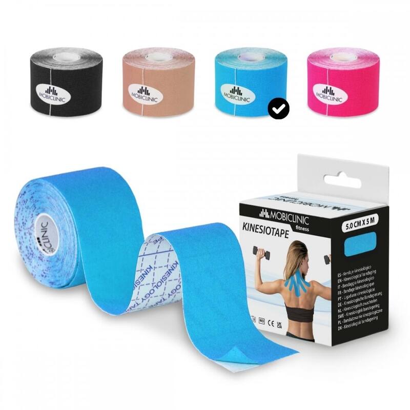 Bande kinésiologie  Kinesio Tape Bande Taping Rouleau de 5 cm x 5 m Bleu