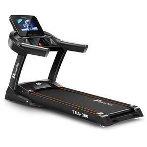 PowerMax Fitness TDA-360 10.1 Inch Touch Screen (6.0HP Peak) Multi-function Motorized Treadmill with Automatic Lubrication, Home