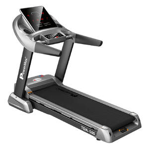 PowerMax Fitness TDA-500 6HP Peak Motorized Treadmill Max User Weight 150kg Foldable with 15 Levels Auto Incline, 12 Preset Prog
