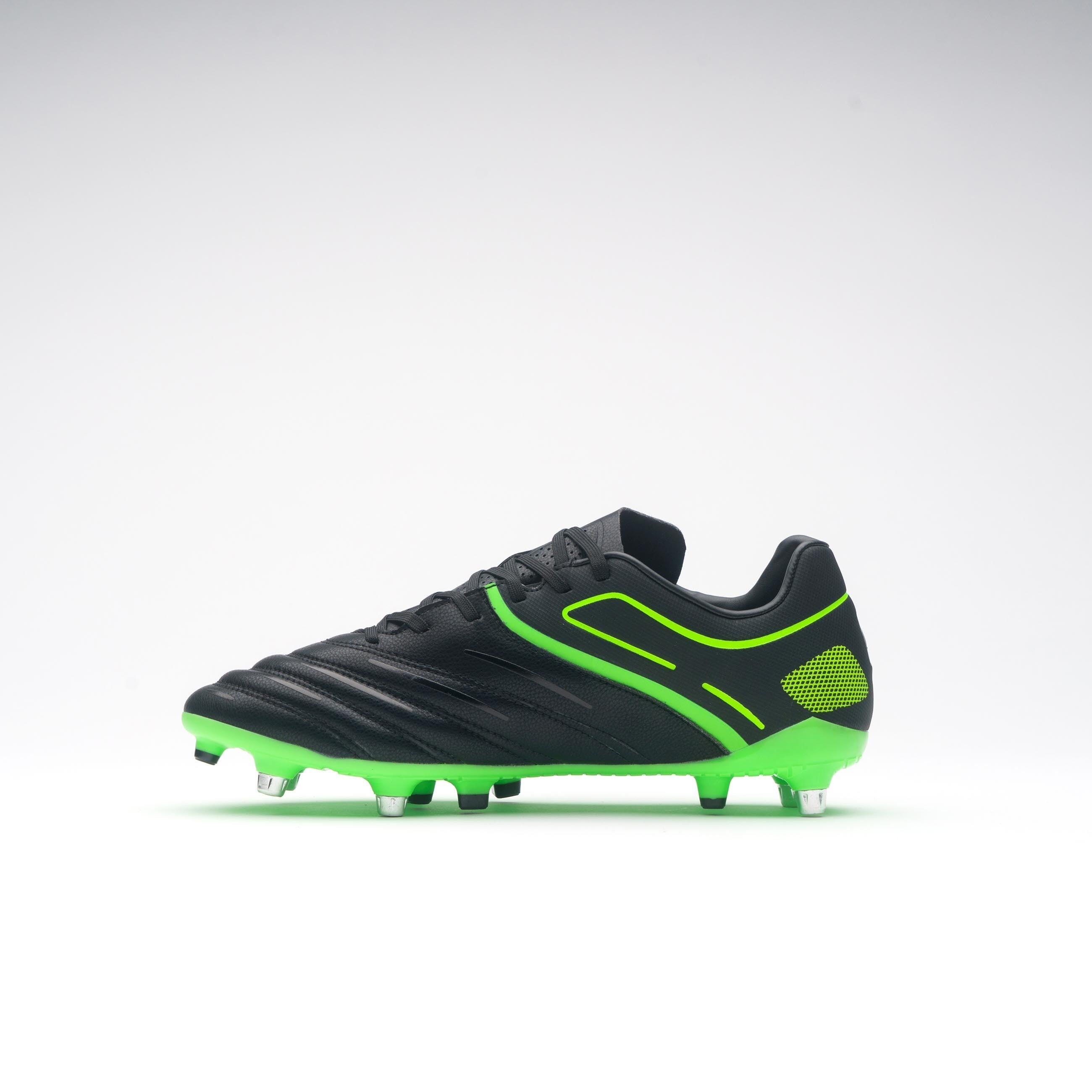 Gilbert X20 Power 6 Studs Adults Soft Ground Rugby Boots Black 3/6