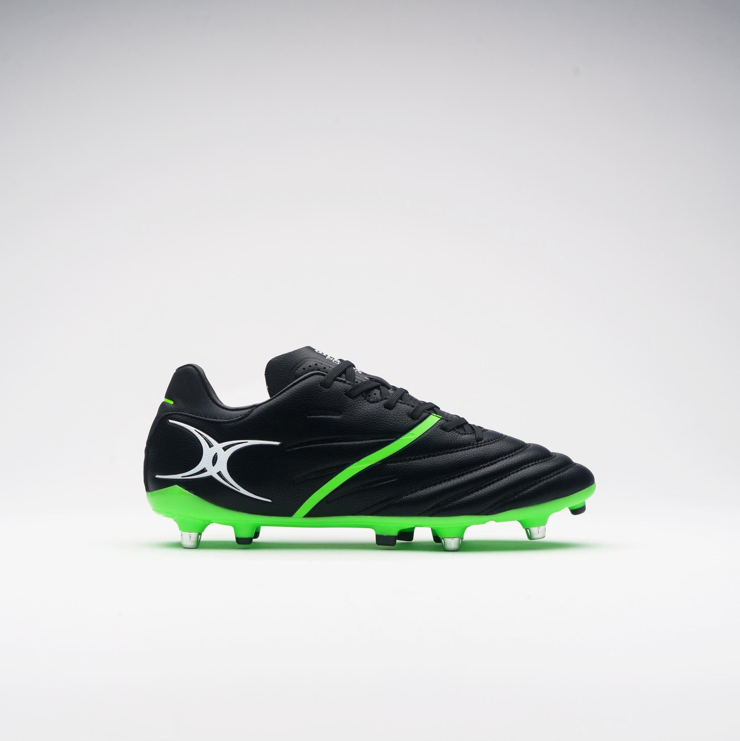 GILBERT Gilbert X20 Power 6 Studs Adults Soft Ground Rugby Boots Black
