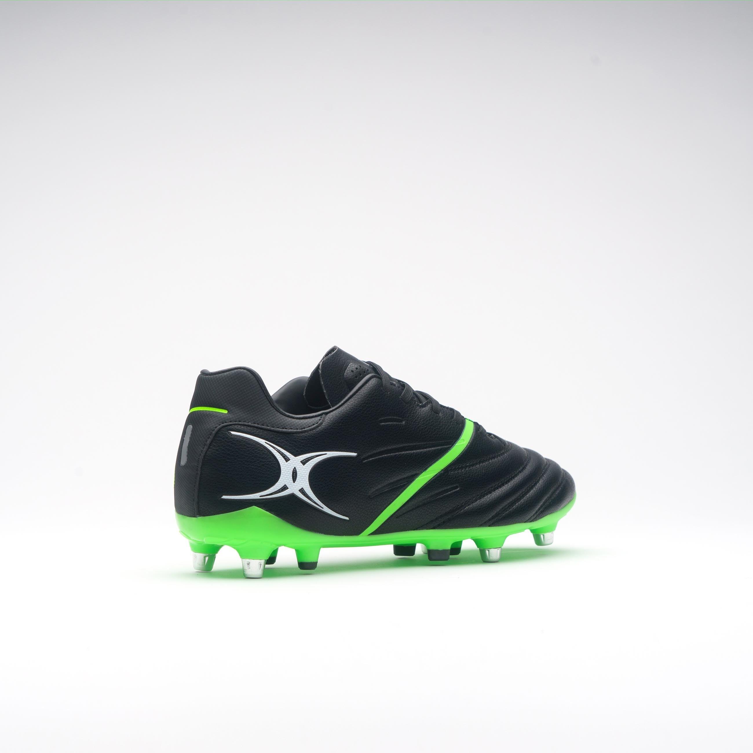 Gilbert X20 Power 6 Studs Adults Soft Ground Rugby Boots Black 6/6