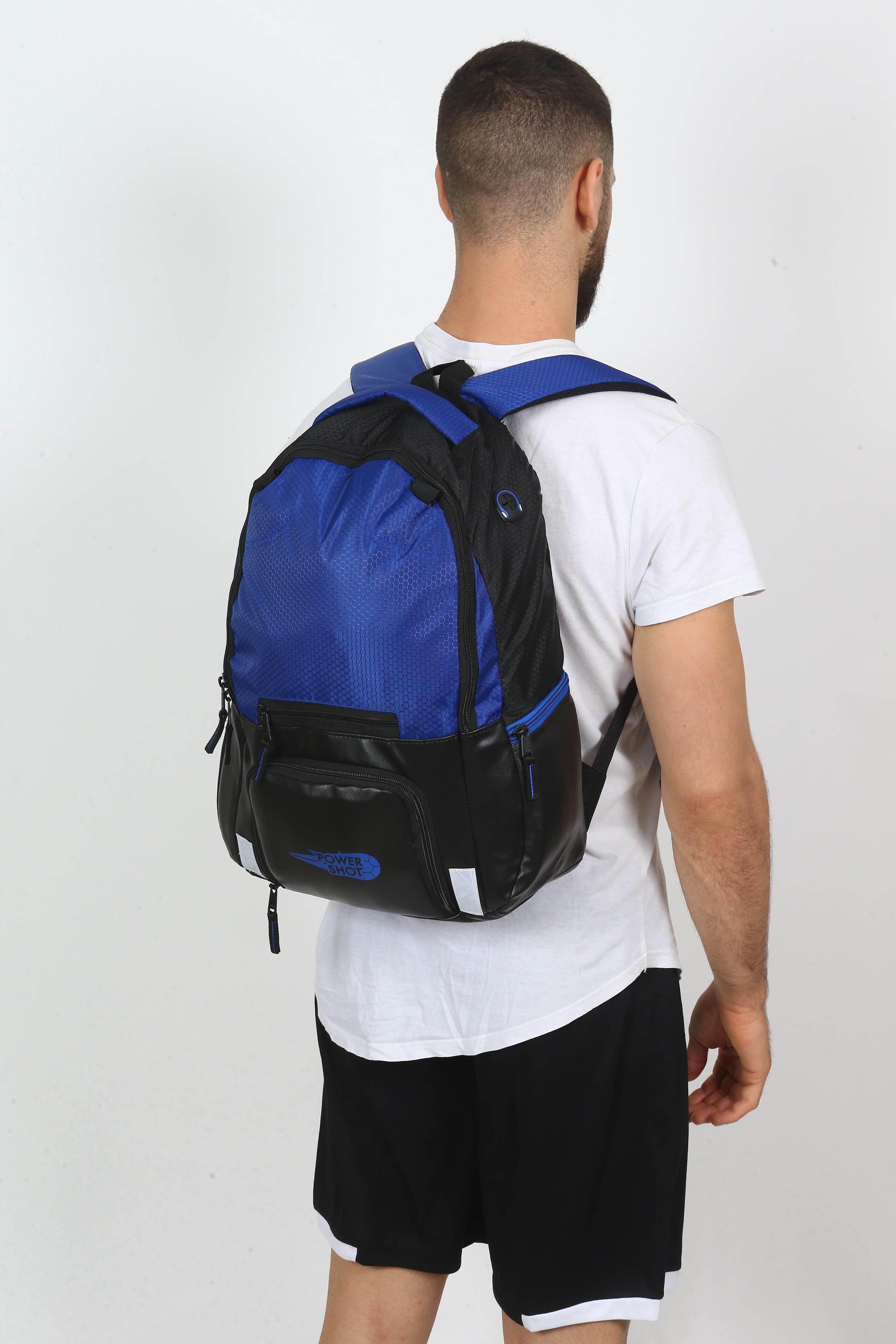 Borsa sportiva ecologica Pelota - Impermeabile - Blu e nero 7/7