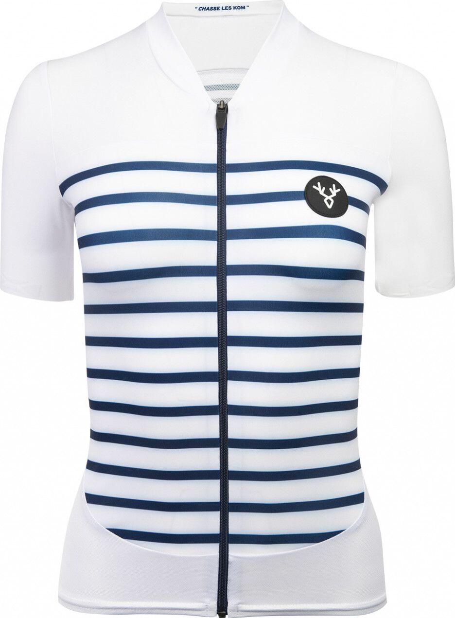 Maglia manica corta da donna LeBram Ventoux White Blue Tailored Fit 3/7