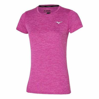 Dames-t-shirt met korte mouwen mizuno impulse core fuchsia