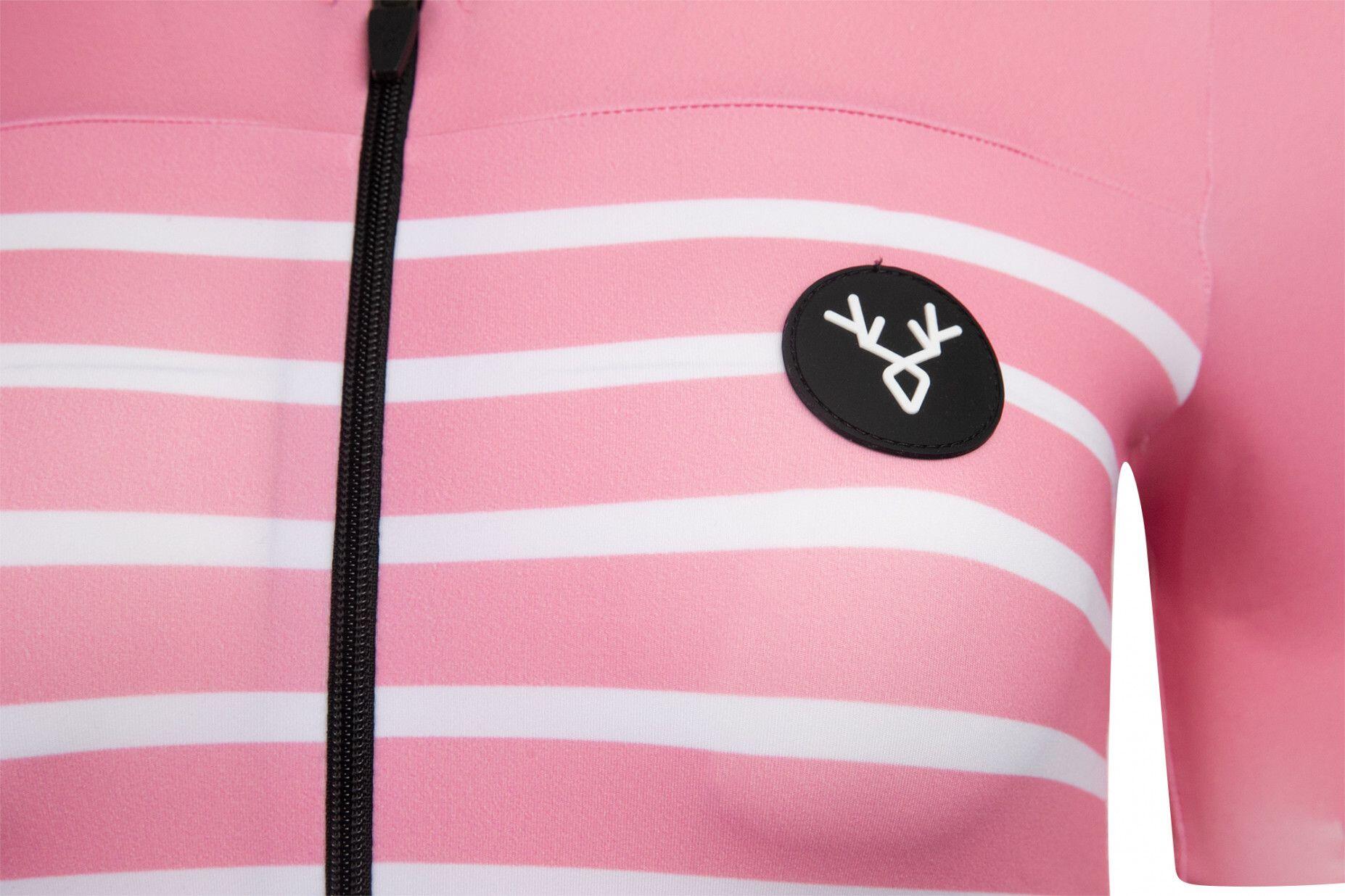 Maglia a manica corta da donna LeBram Ventoux Salmon dal taglio regolare 5/7