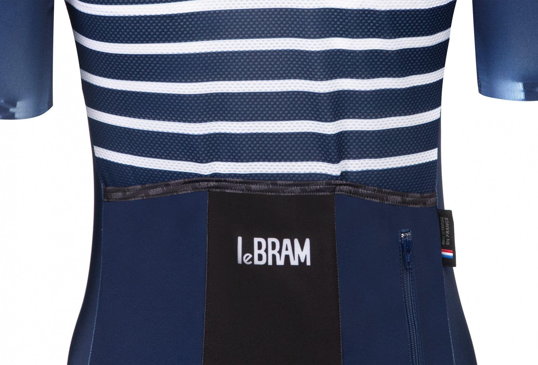 Jersey de manga corta azul marino LeBram Ventoux para mujer, corte ajustado 6/7